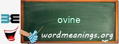 WordMeaning blackboard for ovine